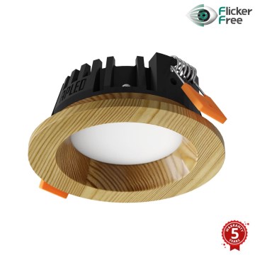 APLED - LED upotettava valo RONDO WOODLINE LED/3W/230V 3000K halkaisija 9 cm mänty massiivipuu