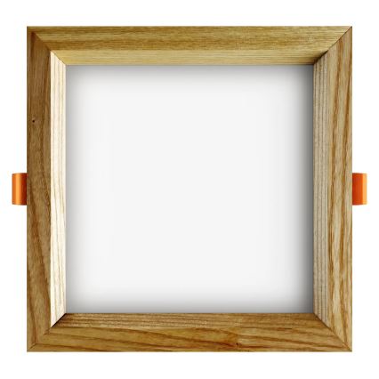 APLED - LED upotettava valo SQUARE WOODLINE LED/12W/230V 3000K 17x17 cm tuhka massiivipuu