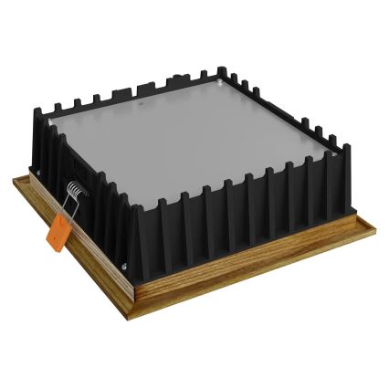 APLED - LED upotettava valo SQUARE WOODLINE LED/12W/230V 3000K 17x17 cm tuhka massiivipuu
