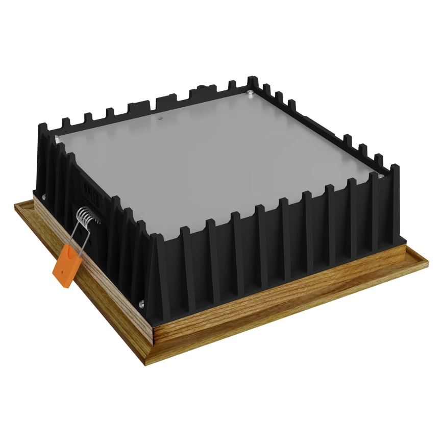 APLED - LED upotettava valo SQUARE WOODLINE LED/12W/230V 3000K 17x17 cm tuhka massiivipuu