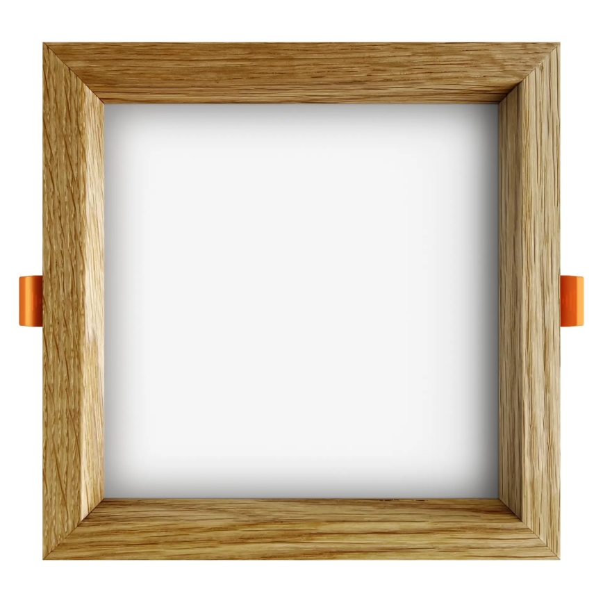 APLED - LED upotettava valo SQUARE WOODLINE LED/12W/230V 4000K 17x17 cm tammi massiivipuu