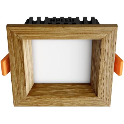 APLED - LED upotettava valo SQUARE WOODLINE LED/3W/230V 3000K 9x9 cm tammi massiivipuu