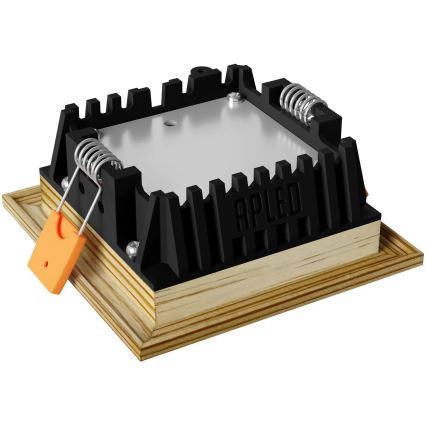 APLED - LED upotettava valo SQUARE WOODLINE LED/3W/230V 4000K 9x9 cm mänty massiivipuu