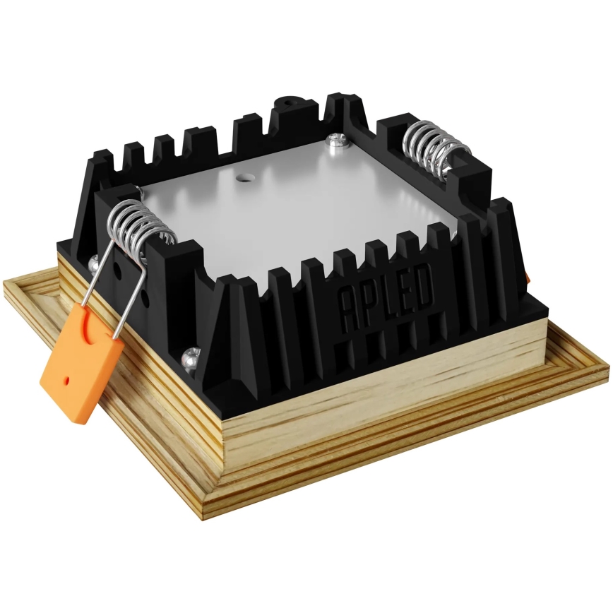 APLED - LED upotettava valo SQUARE WOODLINE LED/3W/230V 4000K 9x9 cm mänty massiivipuu