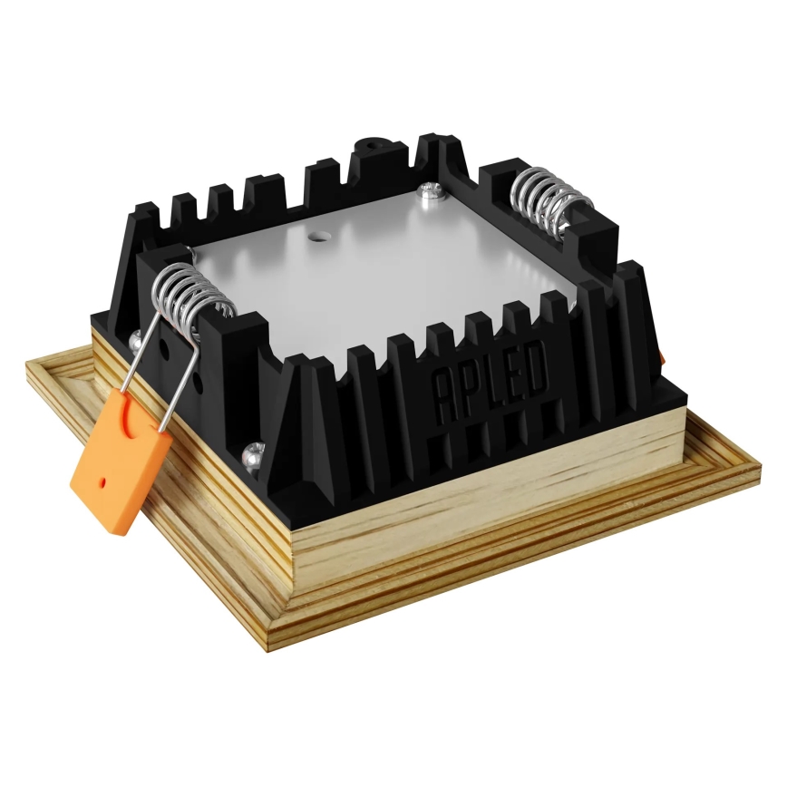 APLED - LED upotettava valo SQUARE WOODLINE LED/6W/230V 3000K 12x12 cm mänty massiivipuu