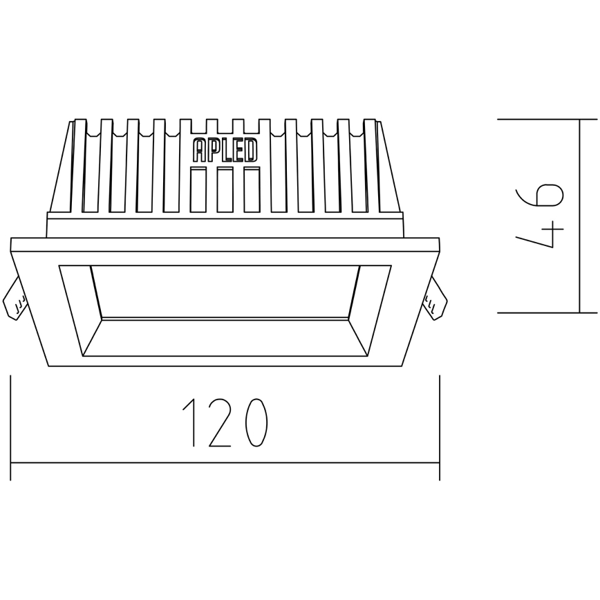 APLED - LED upotettava valo SQUARE WOODLINE LED/6W/230V 3000K 12x12 cm tammi massiivipuu