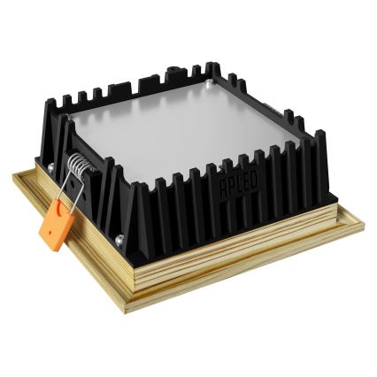 APLED - LED upotettava valo SQUARE WOODLINE LED/6W/230V 4000K 12x12 cm mänty massiivipuu