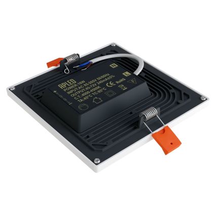 APLED - LED upotettava valo SQUARE SLIM LED/16W/230V 14,5x14,5 cm valkoinen