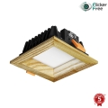 APLED - LED upotettava valo SQUARE WOODLINE LED/3W/230V 4000K 9x9 cm tuhka massiivipuu