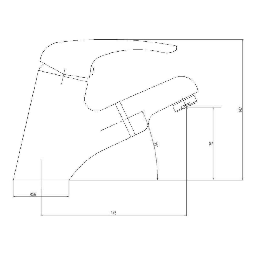 Aqualine - KASIOPEA lavuaarihana 14,2 cm kiiltävä kromi