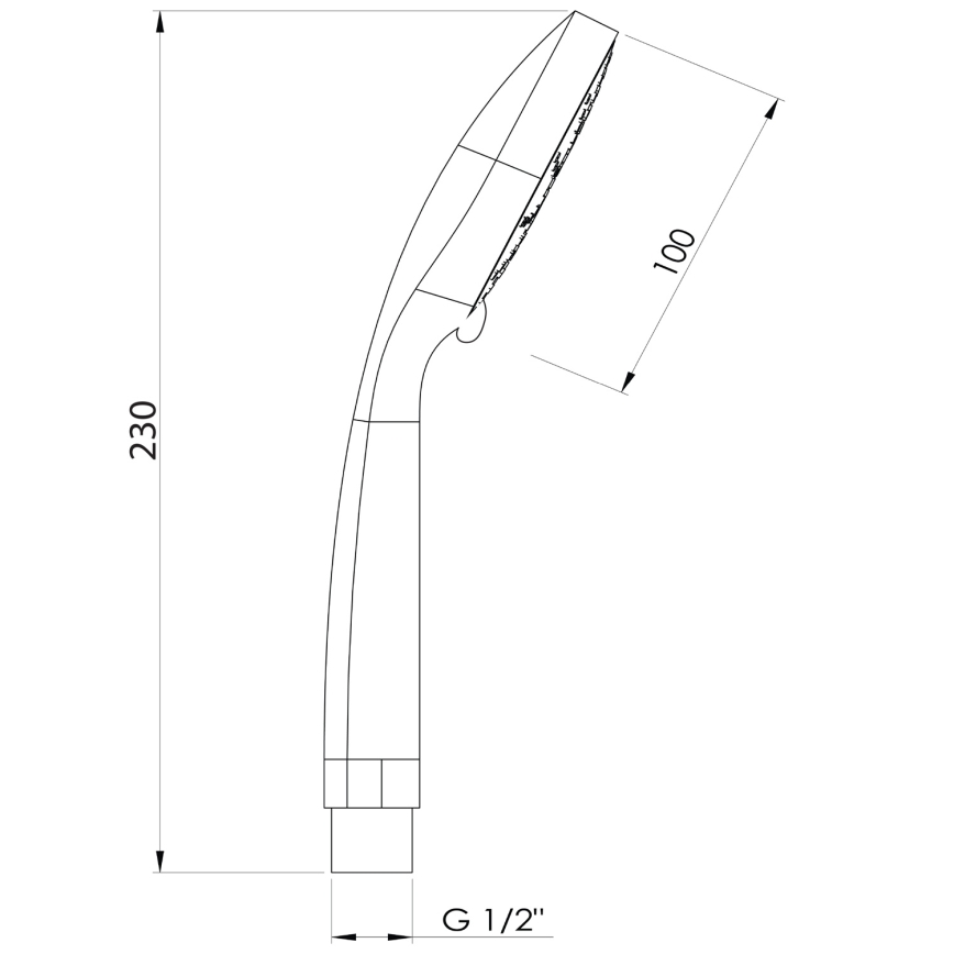 Aqualine - Käsisuihku Ø 10 cm, kiiltävä kromi