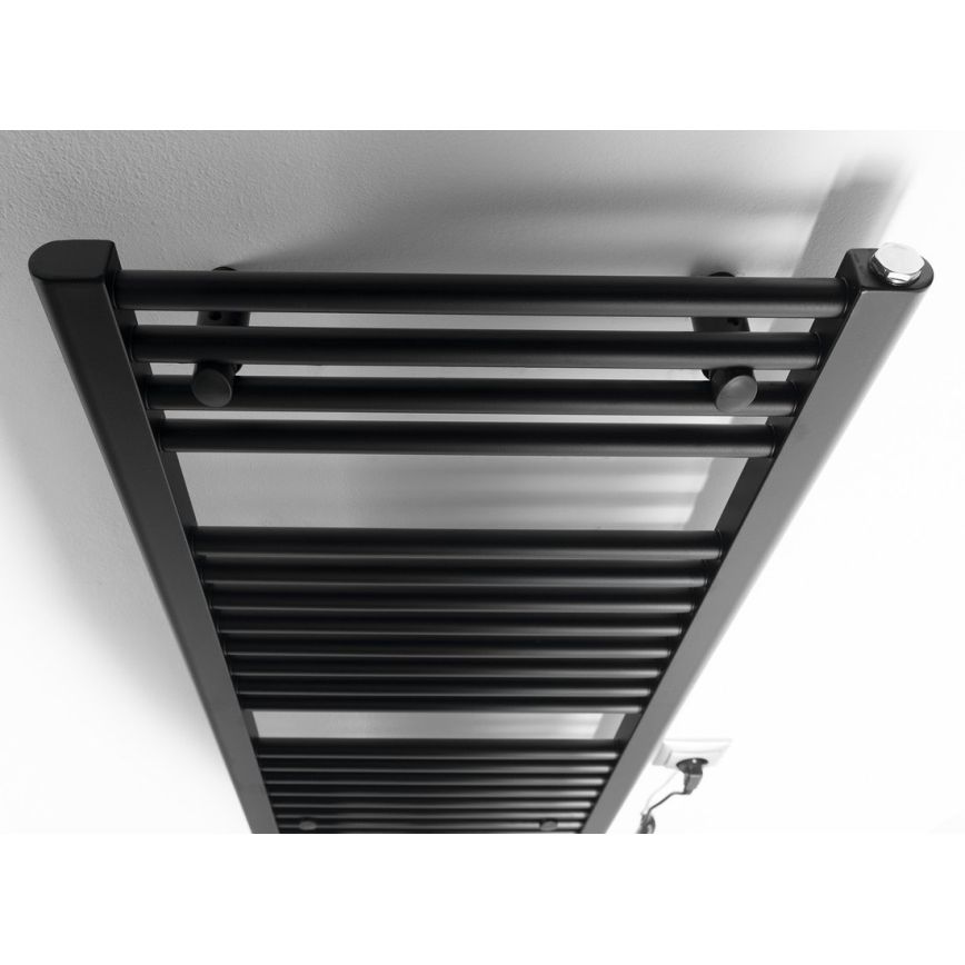 Aqualine - Kylpyhuoneen sähkö jäähdytin DIRECT-E 300W/230V 96 cm matta musta suora