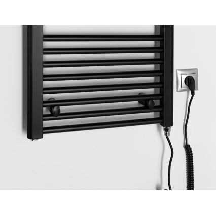 Aqualine - Kylpyhuoneen sähkö jäähdytin DIRECT-E 300W/230V 96 cm matta musta suora