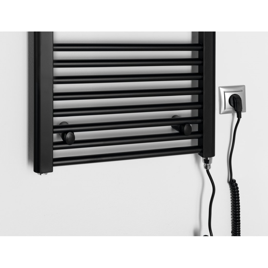 Aqualine - Kylpyhuoneen sähkö jäähdytin DIRECT-E 300W/230V 96 cm matta musta suora