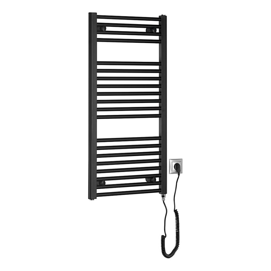 Aqualine - Kylpyhuoneen sähkö jäähdytin DIRECT-E 300W/230V 96 cm matta musta suora