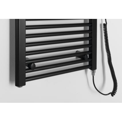 Aqualine - Kylpyhuoneen sähkö jäähdytin DIRECT-E 400W/230V 132 cm matta musta suora