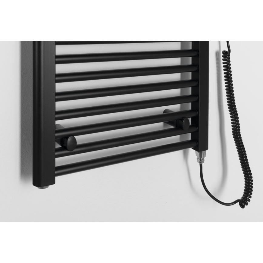 Aqualine - Kylpyhuoneen sähkö jäähdytin DIRECT-E 400W/230V 132 cm matta musta suora