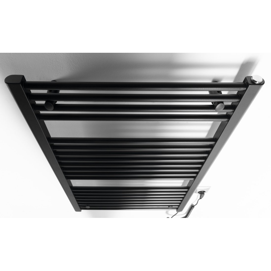 Aqualine - Kylpyhuoneen sähkö jäähdytin DIRECT-E 400W/230V 96 cm matta musta suora