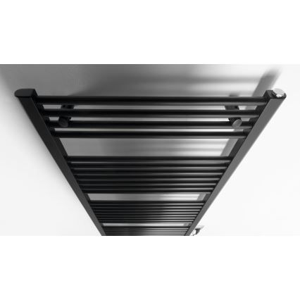 Aqualine - Kylpyhuoneen sähkö jäähdytin DIRECT-E 600W/230V 132 cm matta musta suora