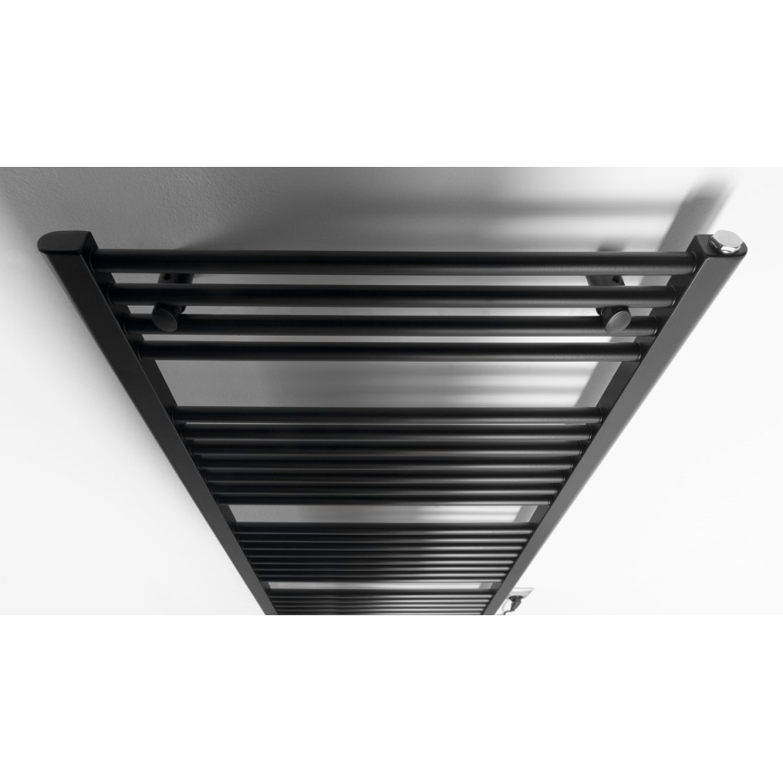 Aqualine - Kylpyhuoneen sähkö jäähdytin DIRECT-E 600W/230V 132 cm matta musta suora