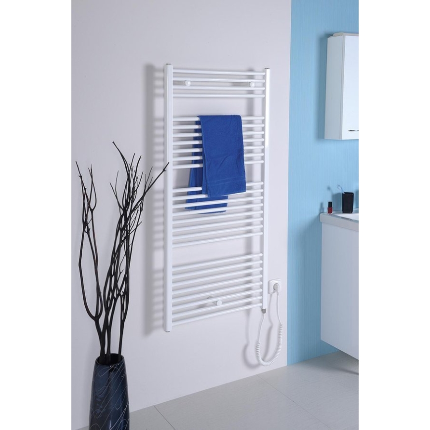Aqualine - Kylpyhuoneen sähkö jäähdytin DIRECT-E 600W/230V 132 cm valkoinen suora