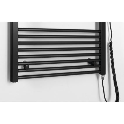Aqualine - Kylpyhuoneen sähkö jäähdytin DIRECT-E 800W/230V 168 cm matta musta suora