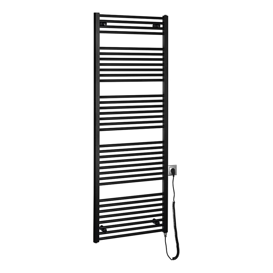 Aqualine - Kylpyhuoneen sähkö jäähdytin DIRECT-E 800W/230V 168 cm matta musta suora