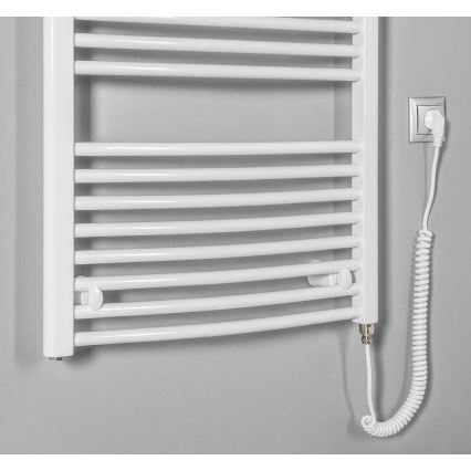 Aqualine - Kylpyhuoneen sähkö jäähdytin ORBIT-E 600W/230V 132 cm valkoinen pyöreä