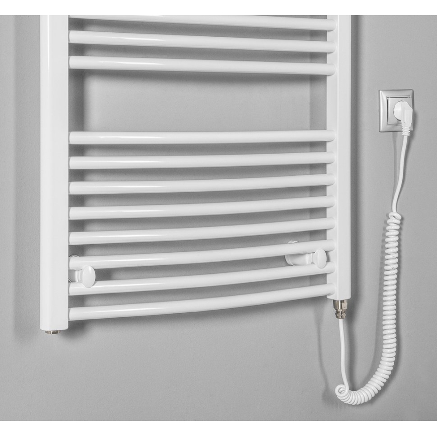 Aqualine - Kylpyhuoneen sähkö jäähdytin ORBIT-E 600W/230V 132 cm valkoinen pyöreä