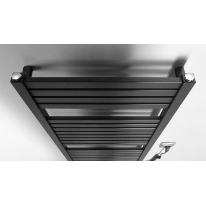 Aqualine - Kylpyhuoneen sähkö jäähdytin TONDI-E 300W/230V 97 cm matta musta suora