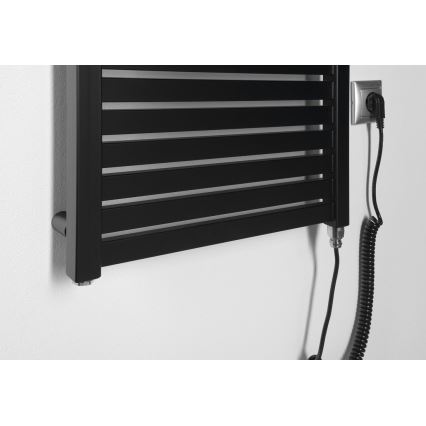 Aqualine - Kylpyhuoneen sähkö jäähdytin TONDI-E 300W/230V 97 cm matta musta suora