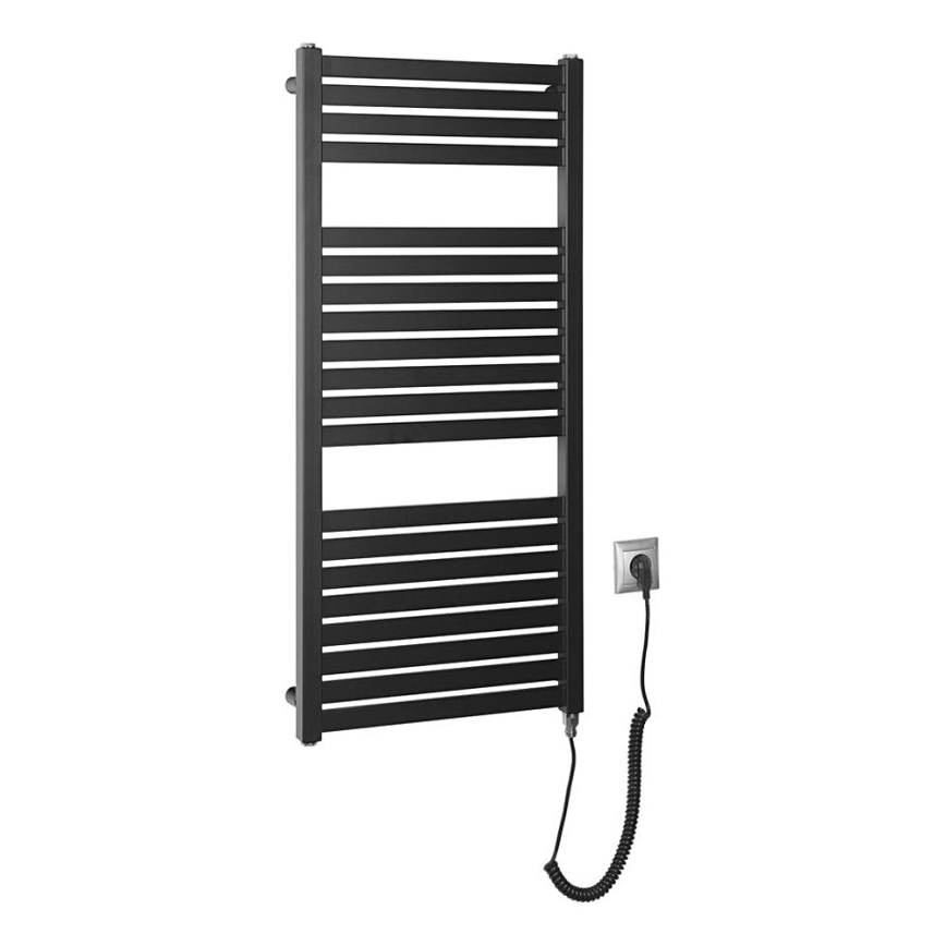Aqualine - Kylpyhuoneen sähkö jäähdytin TONDI-E 300W/230V 97 cm matta musta suora