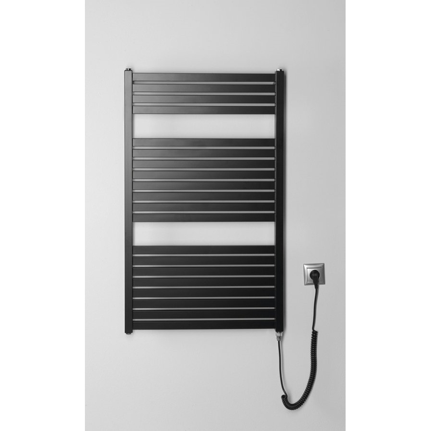 Aqualine - Kylpyhuoneen sähkö jäähdytin TONDI-E 400W/230V 97 cm matta musta suora