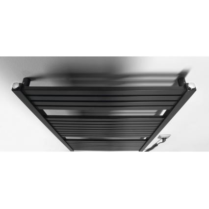 Aqualine - Kylpyhuoneen sähkö jäähdytin TONDI-E 400W/230V 97 cm matta musta suora