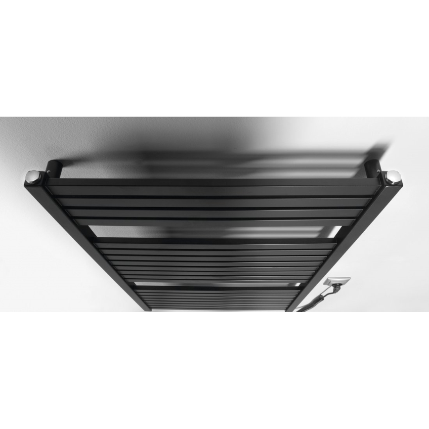 Aqualine - Kylpyhuoneen sähkö jäähdytin TONDI-E 400W/230V 97 cm matta musta suora