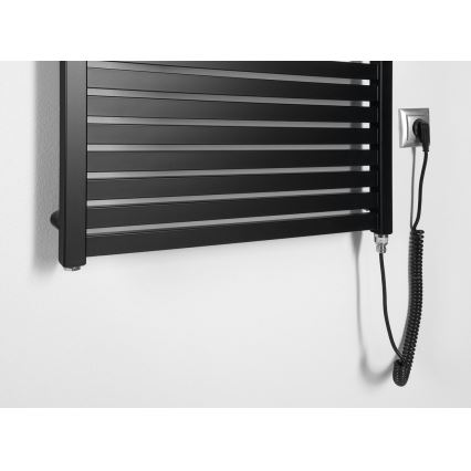 Aqualine - Kylpyhuoneen sähkö jäähdytin TONDI-E 400W/230V 97 cm matta musta suora
