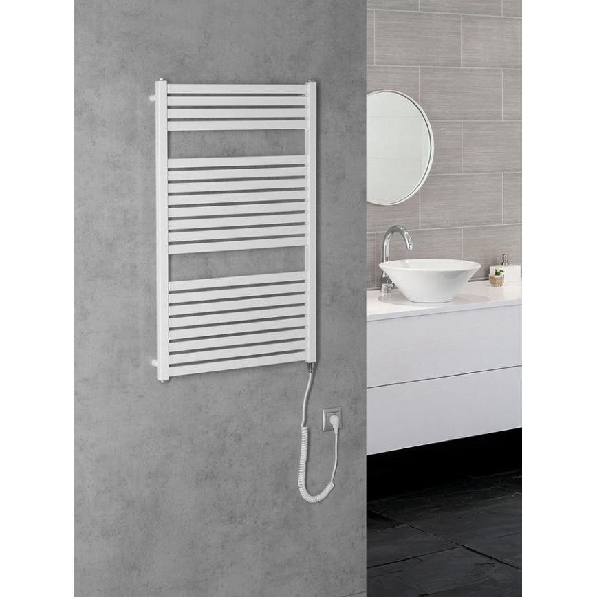 Aqualine - Kylpyhuoneen sähkö jäähdytin TONDI-E 400W/230V 97 cm valkoinen suora