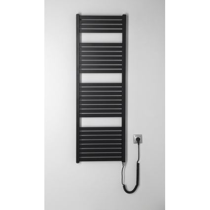 Aqualine - Kylpyhuoneen sähkö jäähdytin TONDI-E 500W/230V 133 cm matta musta suora