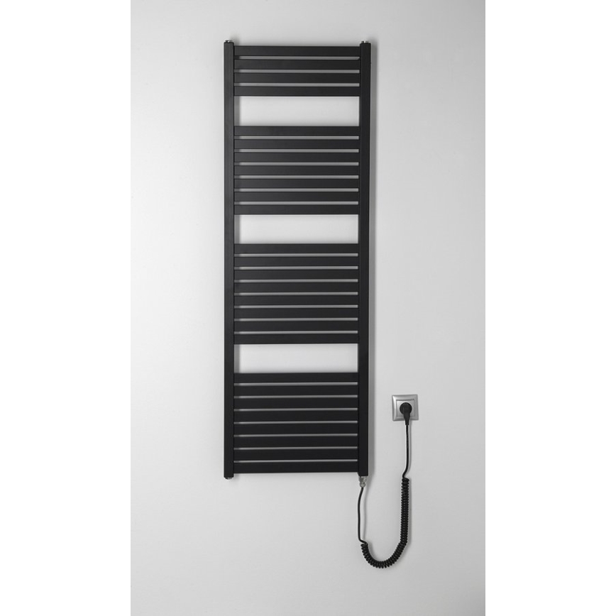 Aqualine - Kylpyhuoneen sähkö jäähdytin TONDI-E 500W/230V 133 cm matta musta suora