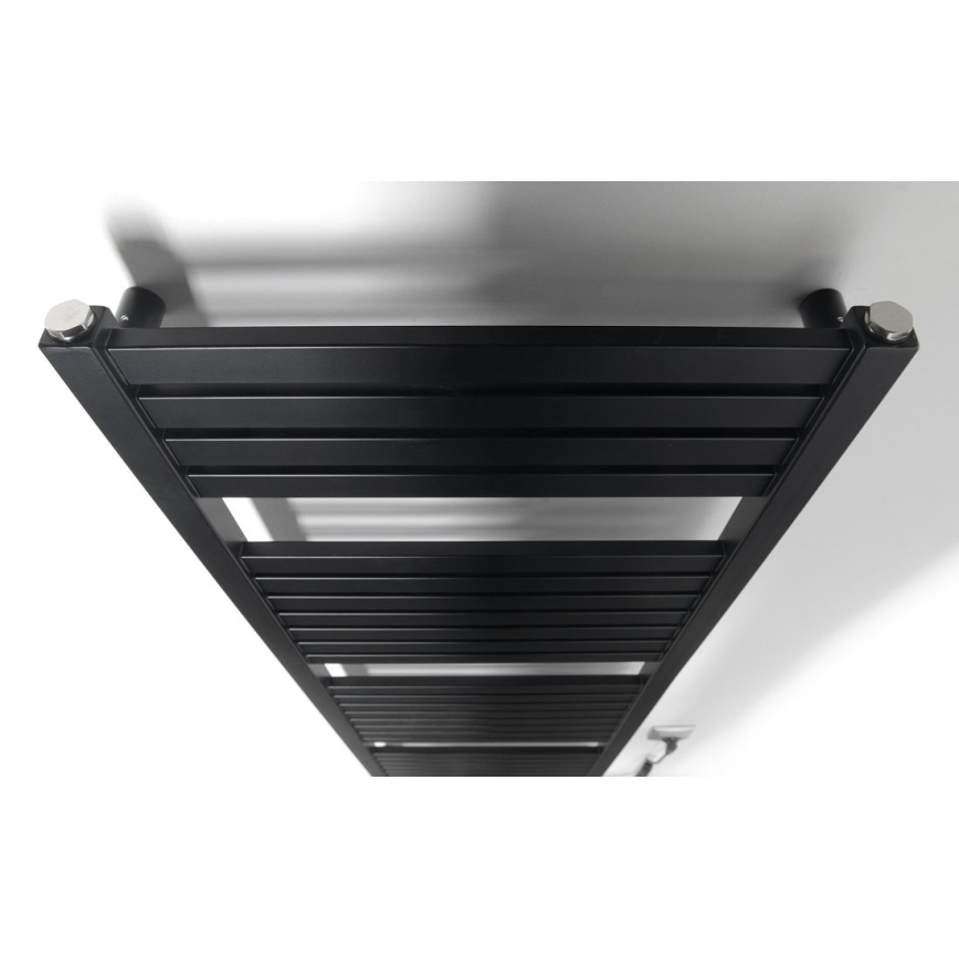 Aqualine - Kylpyhuoneen sähkö jäähdytin TONDI-E 500W/230V 133 cm matta musta suora