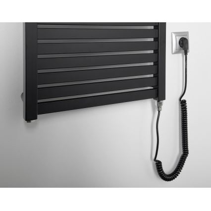 Aqualine - Kylpyhuoneen sähkö jäähdytin TONDI-E 500W/230V 133 cm matta musta suora