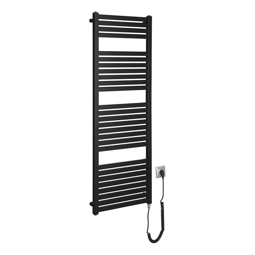 Aqualine - Kylpyhuoneen sähkö jäähdytin TONDI-E 500W/230V 133 cm matta musta suora