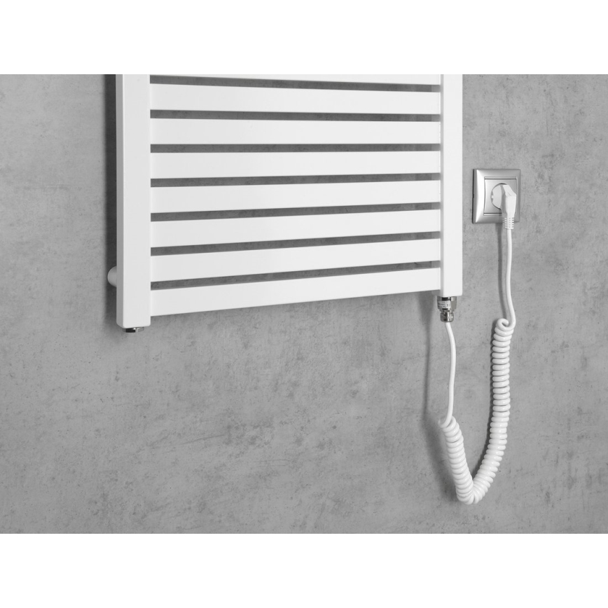 Aqualine - Kylpyhuoneen sähkö jäähdytin TONDI-E 500W/230V 133 cm valkoinen suora