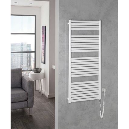 Aqualine - Kylpyhuoneen sähkö jäähdytin TONDI-E 600W/230V 133 cm valkoinen suora