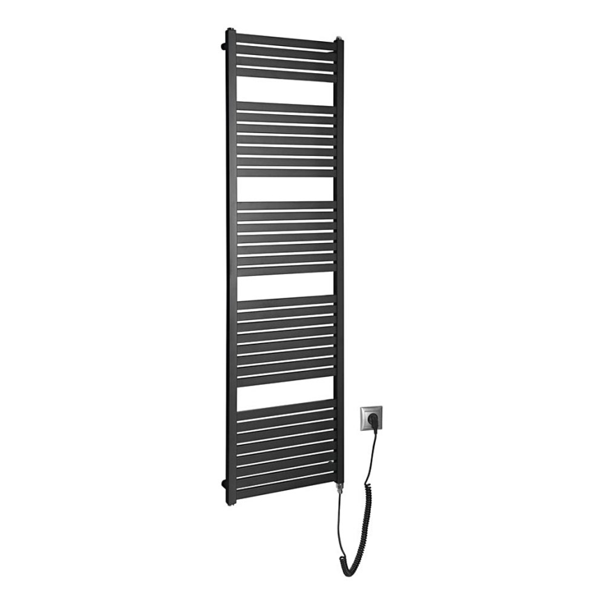 Aqualine - Kylpyhuoneen sähkö jäähdytin TONDI-E 600W/230V 169 cm matta musta suora