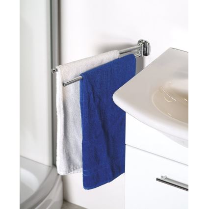 Aqualine - Pyörivä seinäpyyheripustin RUMBA 45 cm kiiltävä kromi