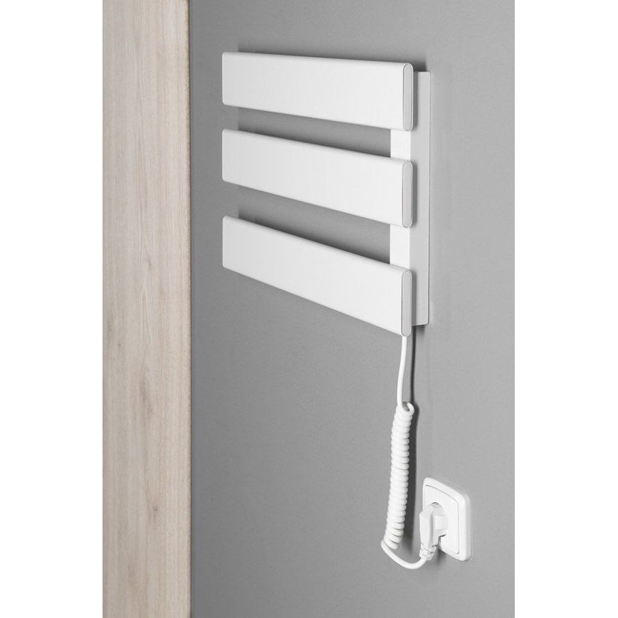 Aqualine - Sähköinen pyyhekuivain ELVIS 50W/230V 34,2 cm valkoinen oikea