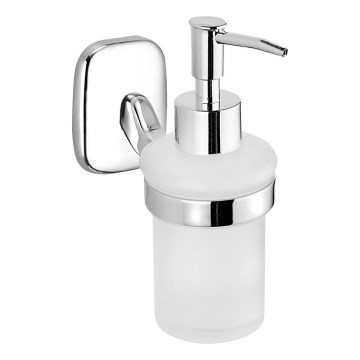 Aqualine - Seinäsaippuanannostelija RUMBA 160 mm maitomainen lasi/kiiltävä kromi