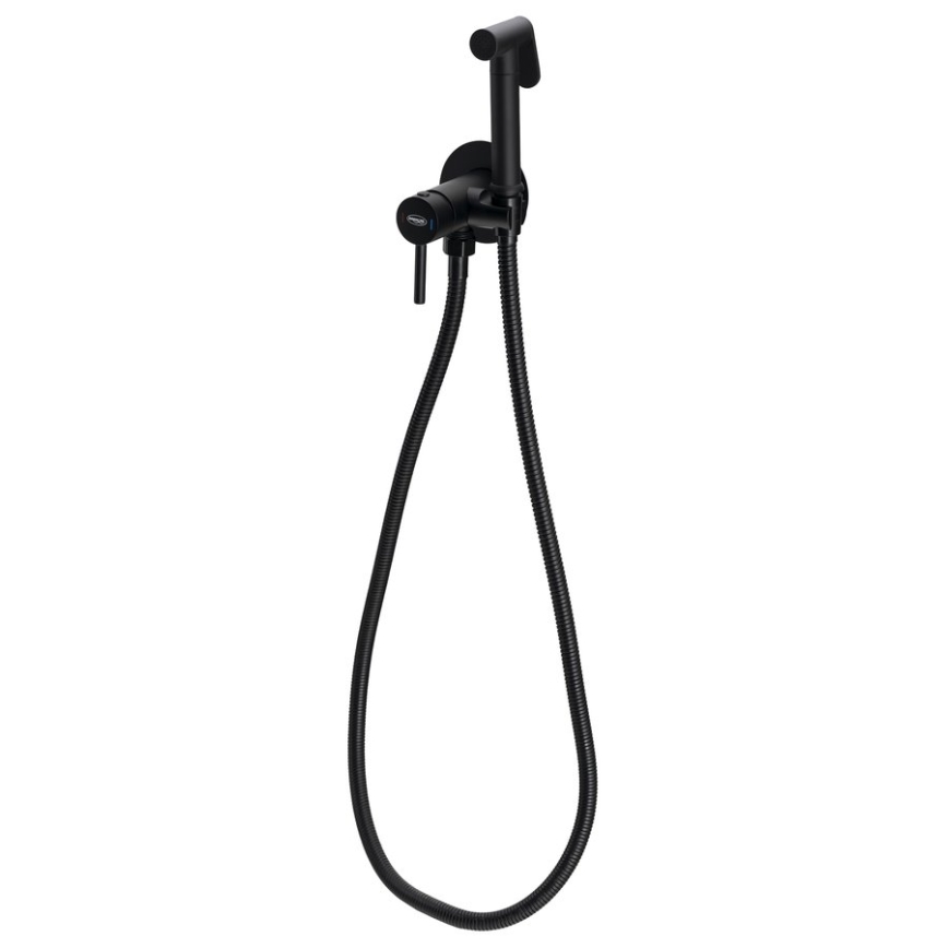 Aqualine - Suihkulla varustettu bideehana piiloasennukseen matta musta