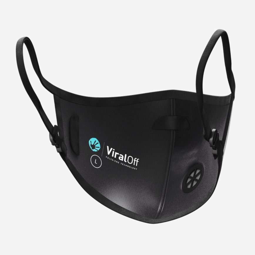 ÄR antiviraalinen hengityssuojain - pieni logo S - ViralOff® 99% - tehokkaampi kuin FFP2
